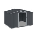 Outdoor Storage Shed Large Metal Tool Sheds, Heavy Duty Storage House With Sliding Doors