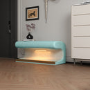Modern Upholstered Entryway Bench With LED Sensor Light
