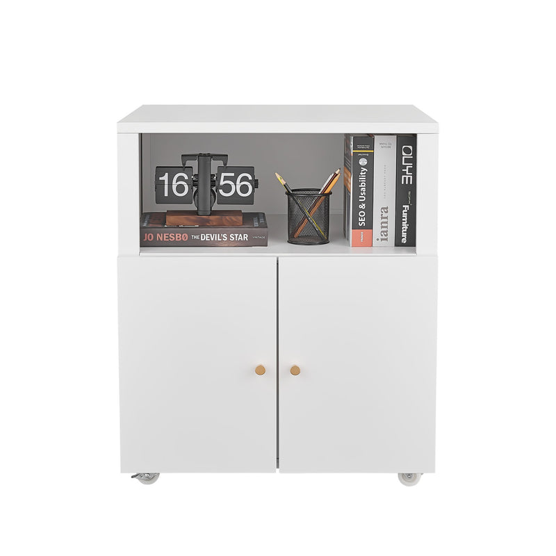 Home Office Printer Stand With Wheels And File Cabinet
