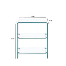 Tempered Clear Bent Glass Side Table Sofa Table, Multi Purpose Use, Premium Tempered Glass - Transparent