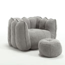 Soft Chenille Bean Bag Chair With High Resilient Foam