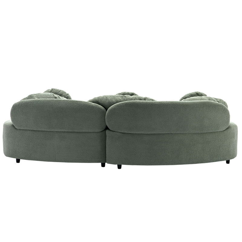 Modern Living Room Sofa Lamb Velvet Upholstered Couch Furniture For Home Or Office