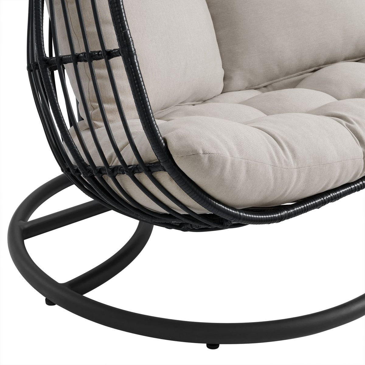 Playa Double Swing Chair Complete in Dark Gray by Elements International, view 5