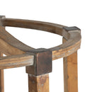 3 Light Wood Drum Chandelier, Hanging Light Fixture With Adjustable Chain For Kitchen, Bulb Not Included - Brown