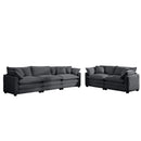 Elegant Corduroy Oversized Sectional Sofa Set With Deep Seats And Flexible Layout
