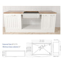 Classic Ceramic Farmhouse Sink Workstation Single Bowl With Durable Finish