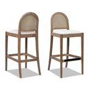 Panama - Curved Back Cane Bar Stool (Set of 2)