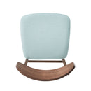 Elegant Fabric Dining Chair With Cushioned Seat And Wood Frame - Mint
