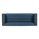 Contemporary Mid-Century Charm 3 Seater Sofa With Button Tufted Waffle Stitching