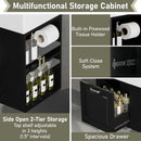 Modern Wall Mounted Bathroom Vanity With Sink, Soft Close Drawer, Adjustable Shelf, Toilet Paper Holder