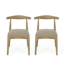 Mid Century Modern Dining Chair Set With Upholstered Seating