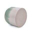 Gradient Flowerpot (Set of 2), Planter For Patio, Garden, Windowsill - White / Green