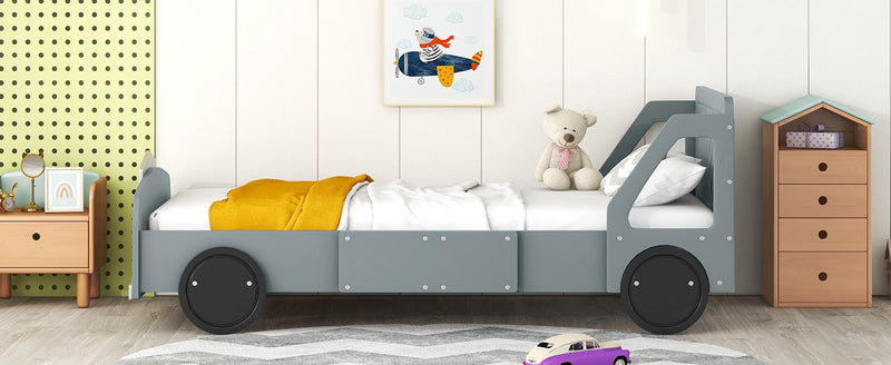 Car Shaped Platform Bed With Wheels