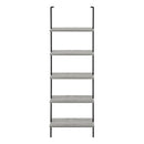 Bookshelf, Bookcase, Etagere, Ladder, 5 Tier, For Office, Marble Look Contemporary & Modern