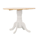 Allison - Round Drop Leaf Extension Dining Table - White - Atlantic Fine Furniture Inc