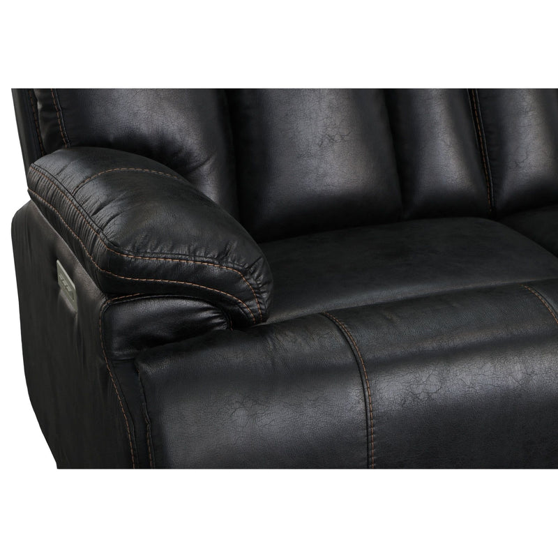 Clive - Power Reclining Sofa with Power Headrests & Lumbar - Dark Brown