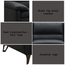 Eilene - Sofa - Black Top Grain Leather