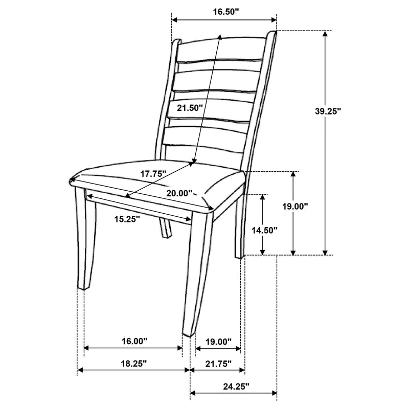 Danvers - Wood Dining Side Chair (Set of 2) - Brown Oak