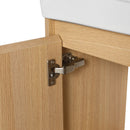 Modern Bathroom Vanity With Ceramic Basin, Wall Mounted Floating Sink Combo, Storage Cabinet