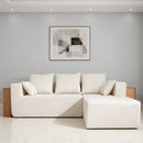 Modular Corner Sofa With Soft Linen Fabric