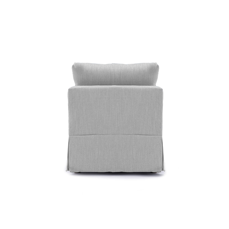 Modern Fabric Linen Middle Module For Modular Sofa Sectional Sofa Couch Accent Armless Chair, Cushion Covers Removable And Washable