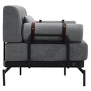 Modern Loveseat Sofa 2 Seater With USB Ports, Cylindrical Armrests