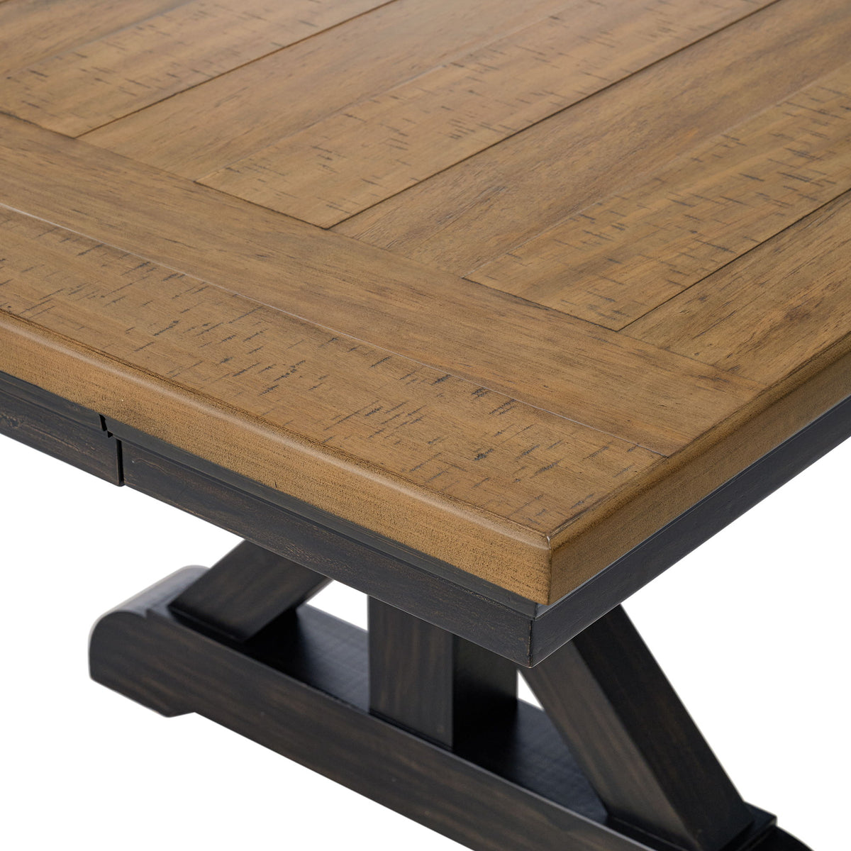 Montrose Dining Table With 20" Leaf in Espresso And Brown by Elements International, view 4