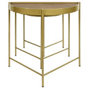 Tristen - 3 Piece Demilune Nesting Table - Brown And Gold - Atlantic Fine Furniture Inc