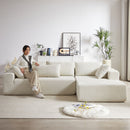 Modern Chenille Upholstered Sectional Sofa Couch Set With 6 Pillows,Free Combination