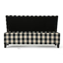 Contemporary Storage Ottoman With Seating And Storage - Black