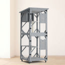 Large Cat House Outdoor Catio Cat Enclosures On Wheels, Kitty House With Upgraded Resting Box Waterproof Roof - Gray