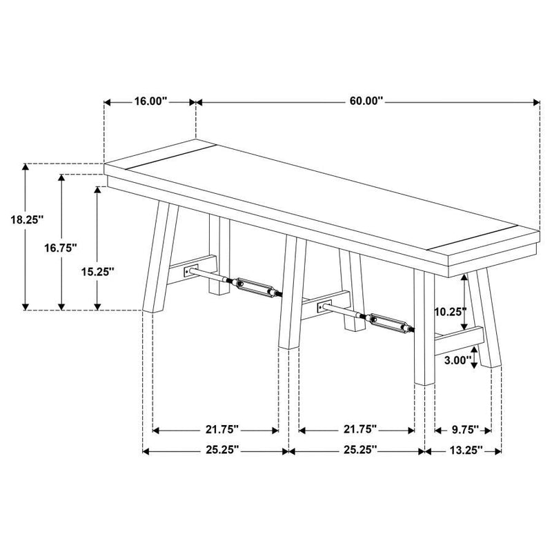 Newport - Rectangular Trestle Dining Table Set