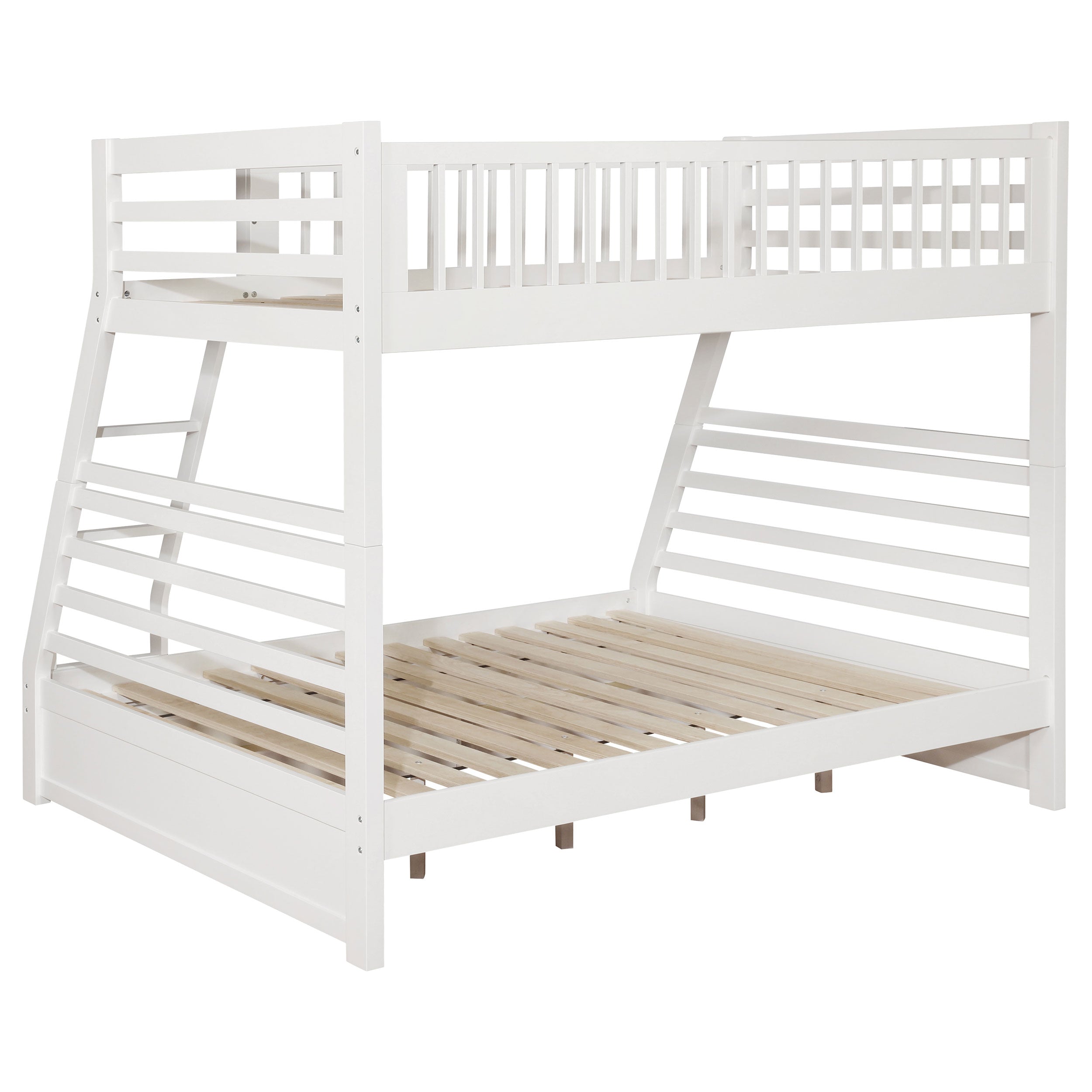 Ashton 2-drawer Wood Twin Over Full Bunk Bed White — view 4