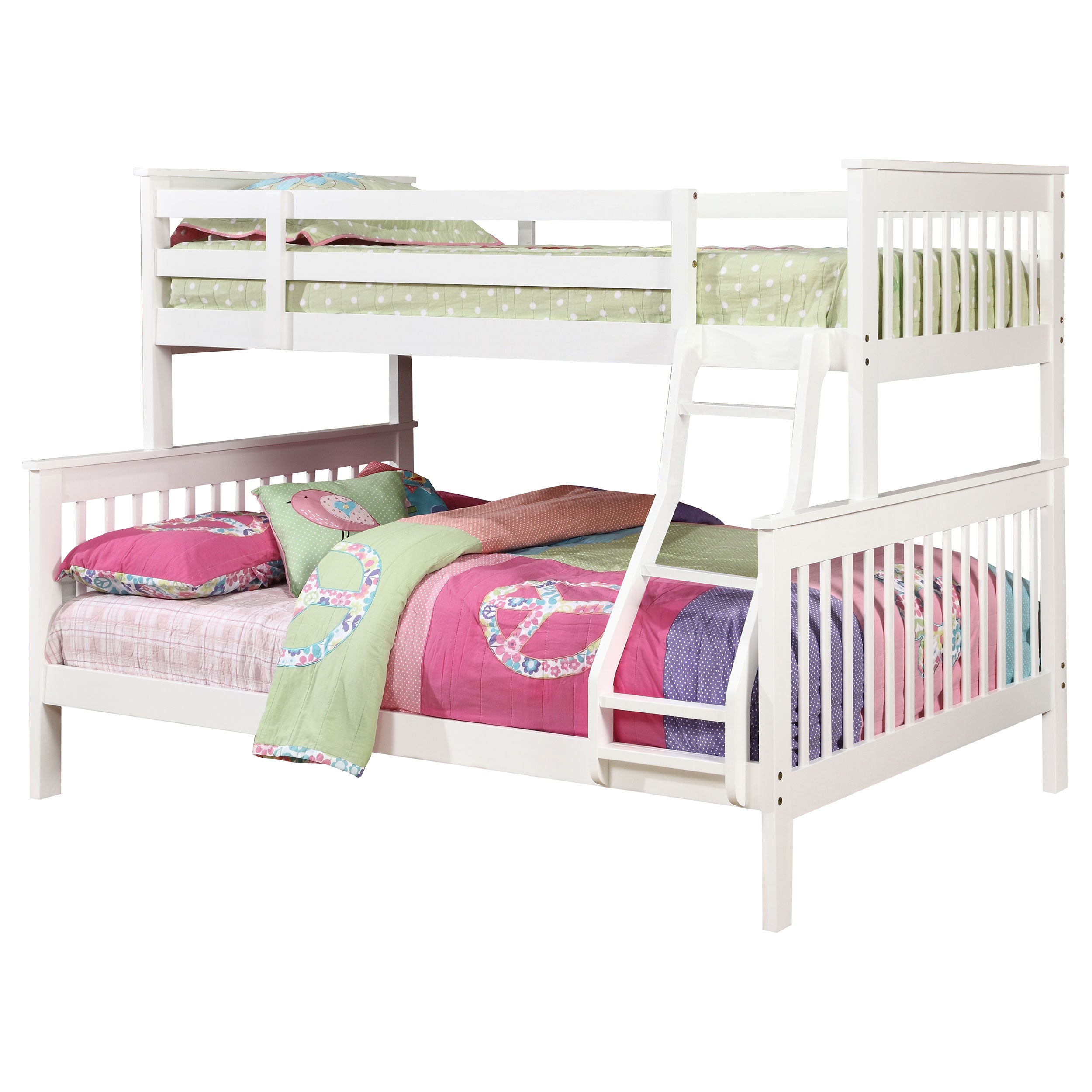 Chapman Wood Twin Over Full Bunk Bed White — view 1