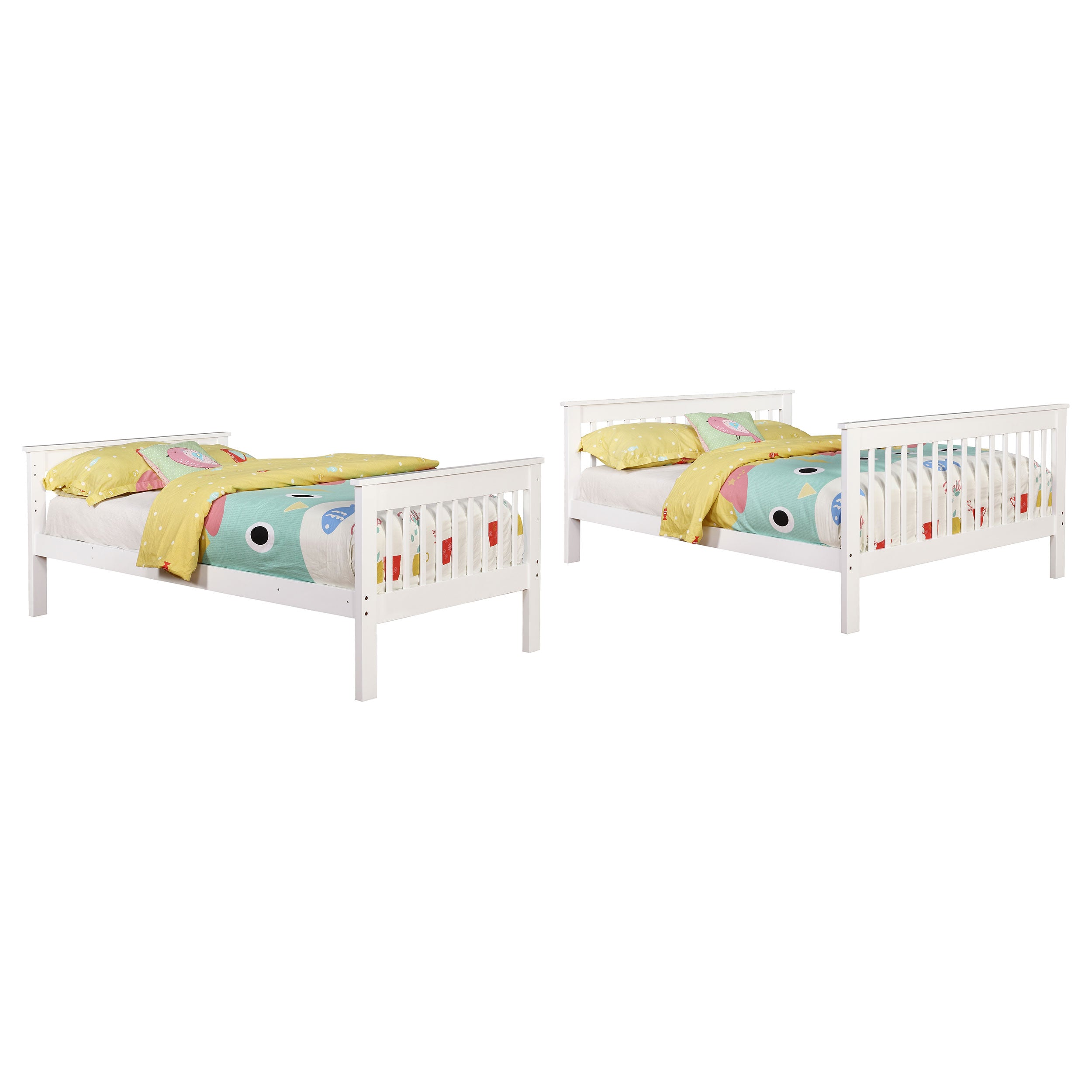 Chapman Wood Twin Over Full Bunk Bed White — view 3