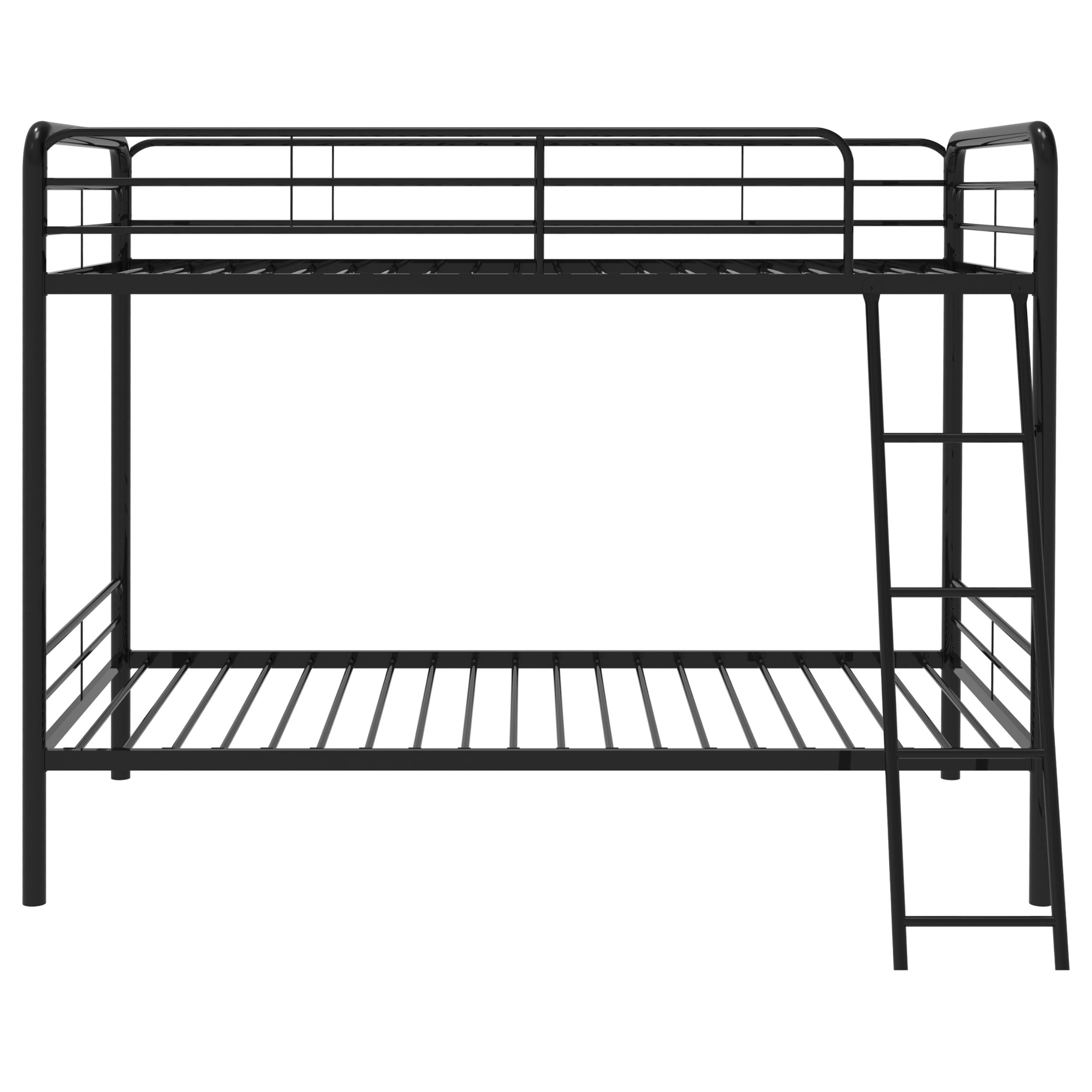 Carson Metal Twin Over Twin Bunk Bed Glossy Black — view 4