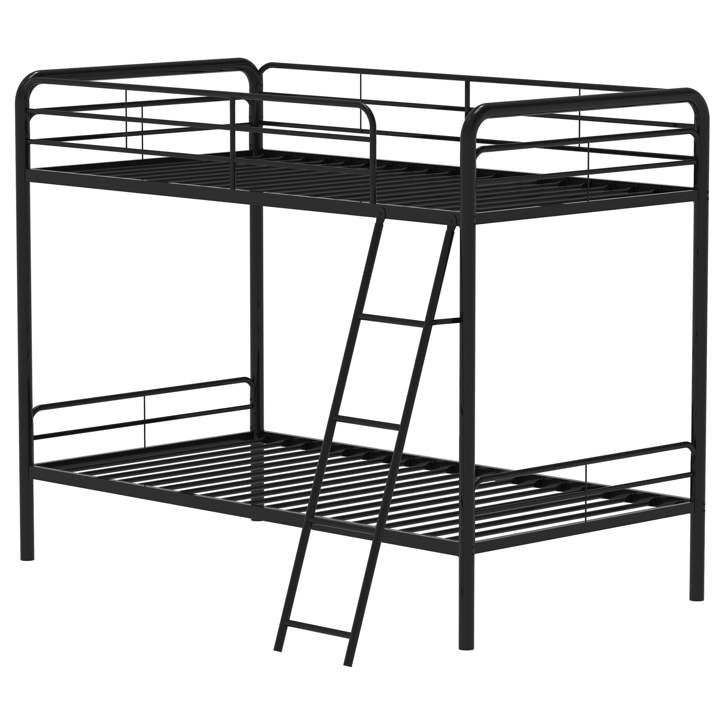 Carson Metal Twin Over Twin Bunk Bed Glossy Black — view 5