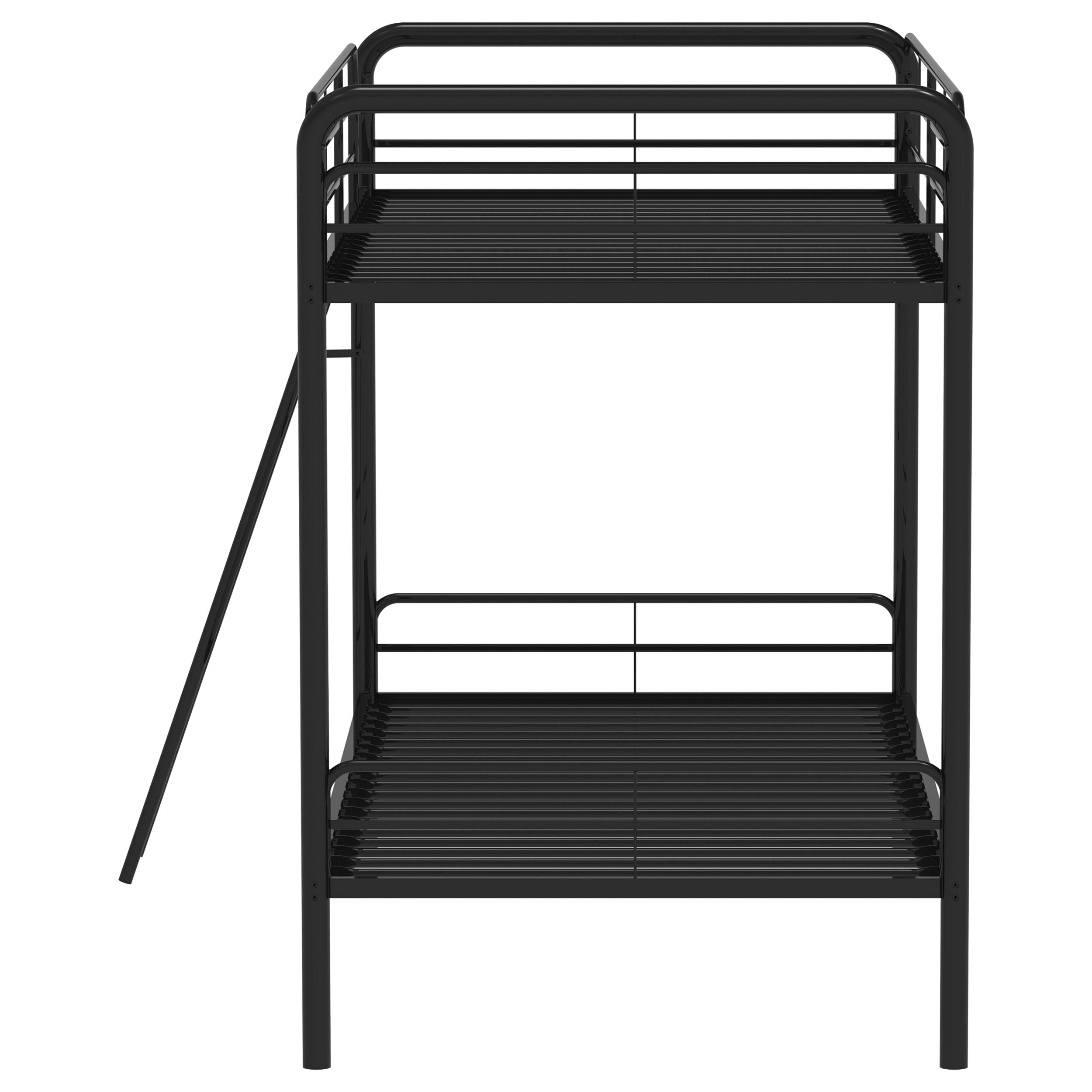 Carson Metal Twin Over Twin Bunk Bed Glossy Black — view 6