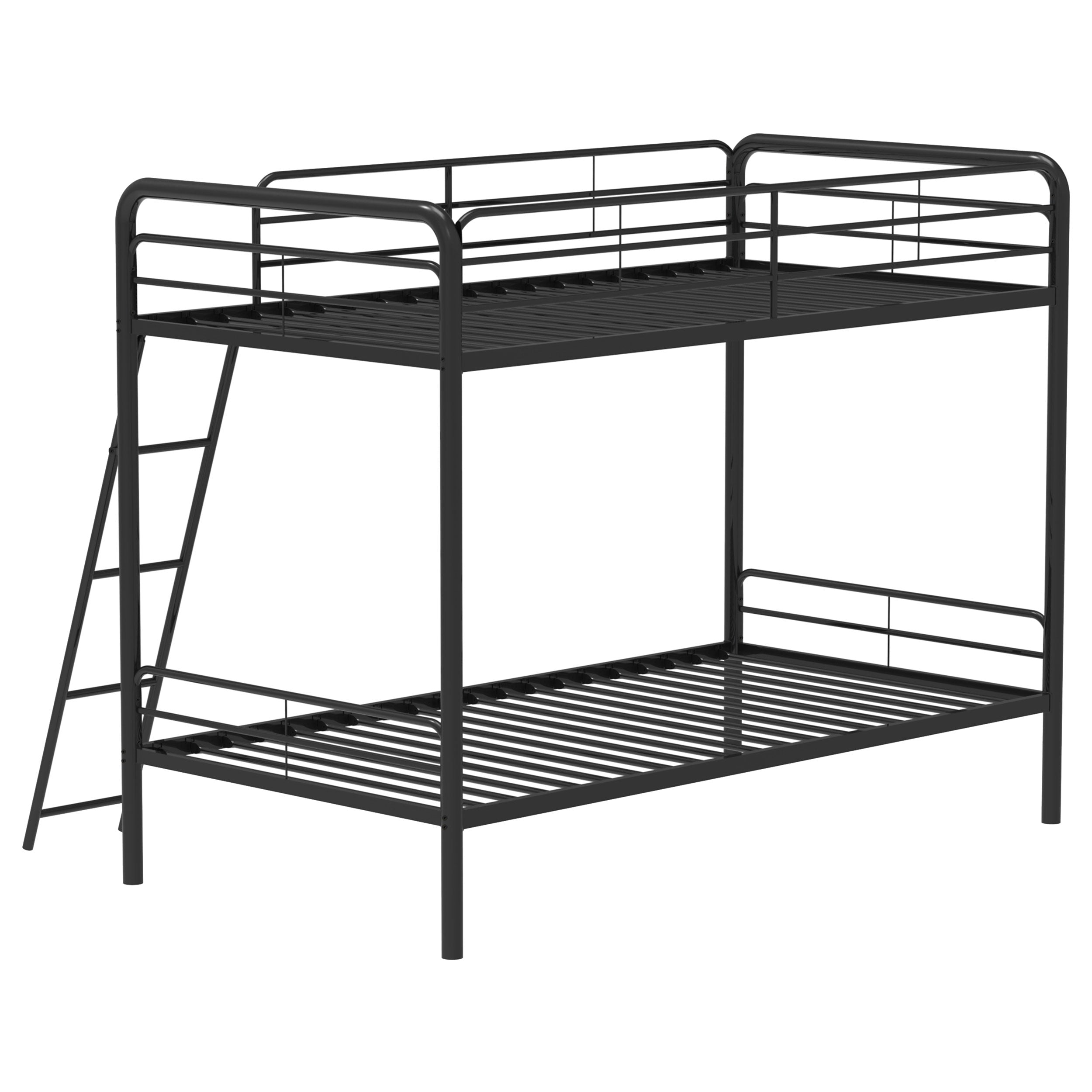 Carson Metal Twin Over Twin Bunk Bed Glossy Black — view 7