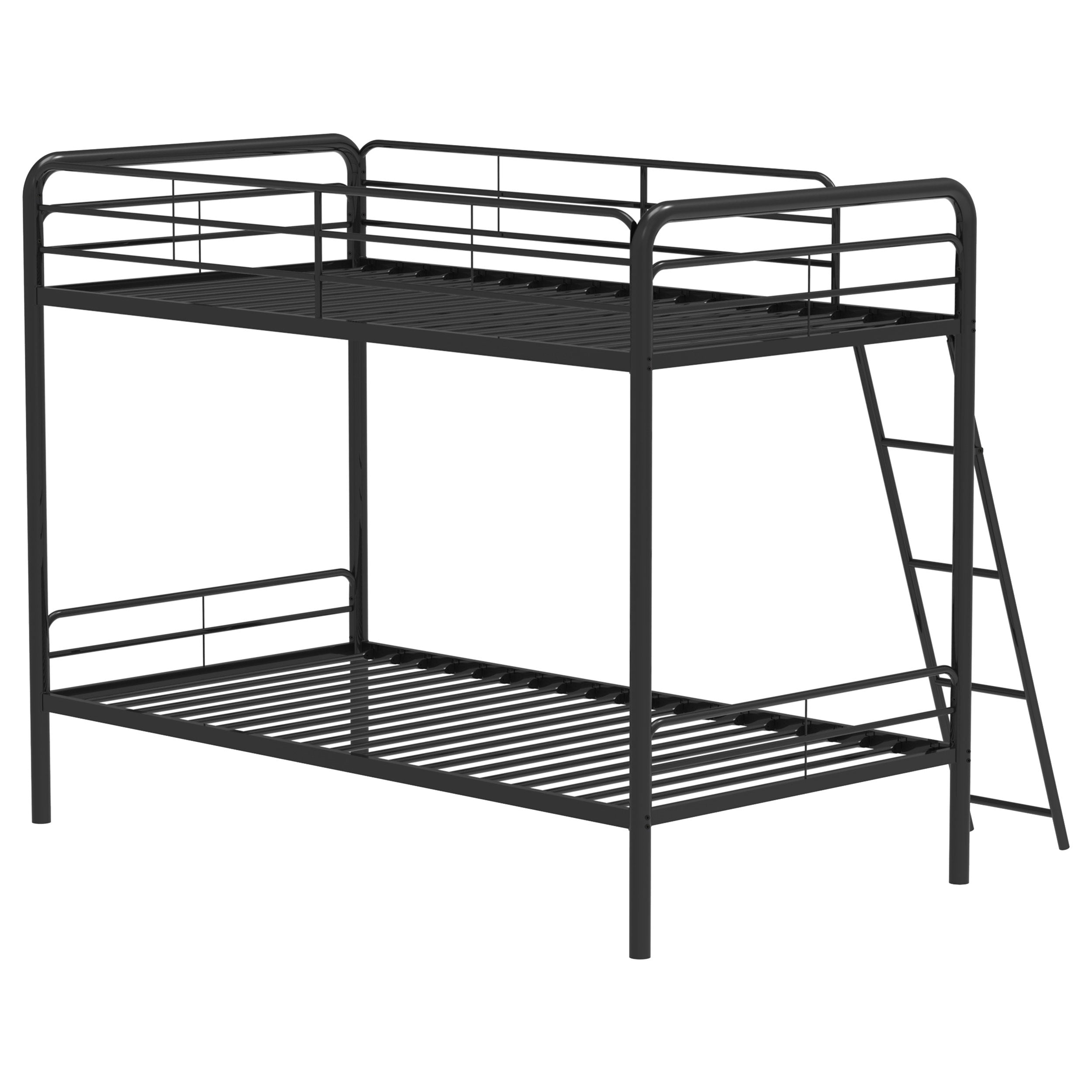 Carson Metal Twin Over Twin Bunk Bed Glossy Black — view 8