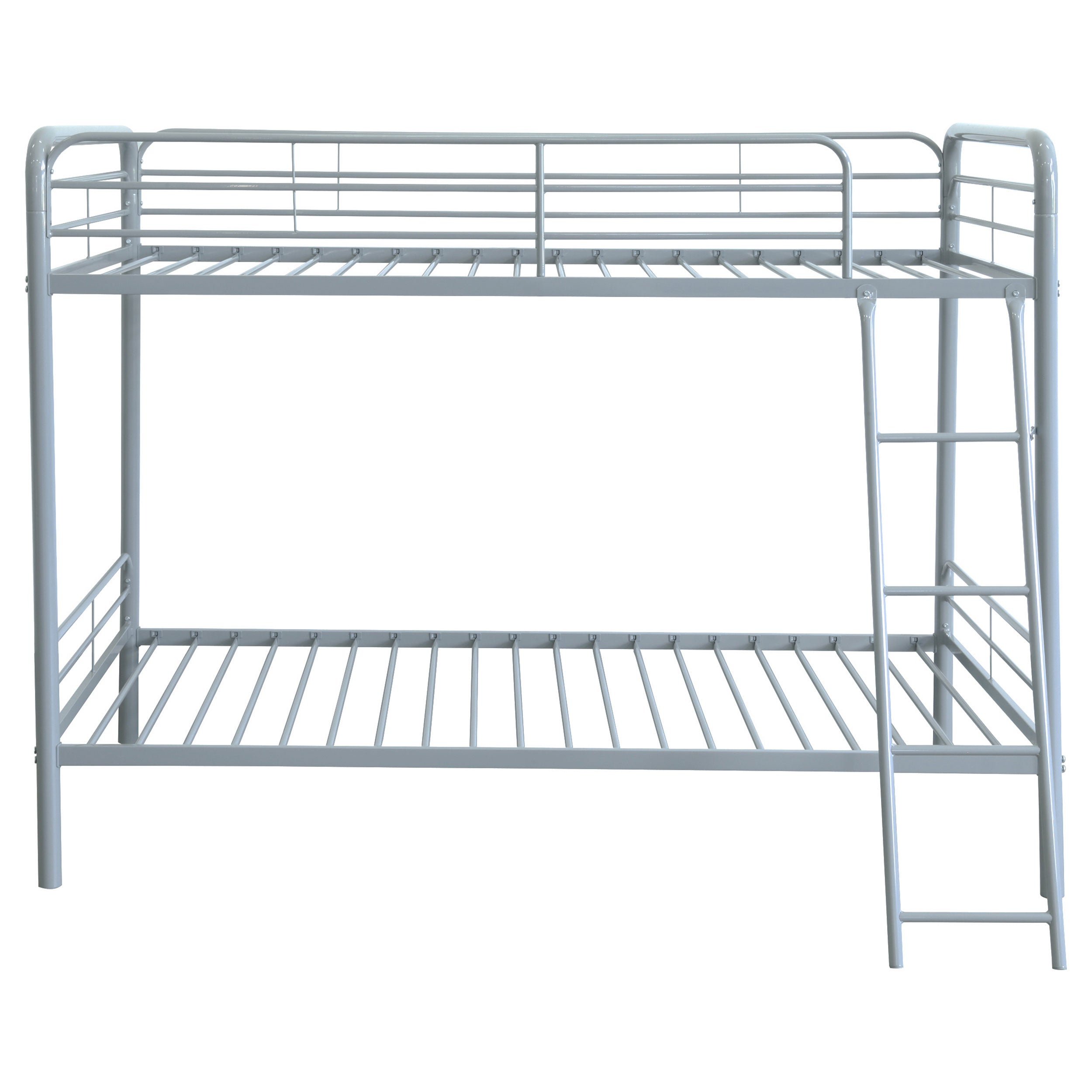 Carson Metal Twin Over Twin Bunk Bed Glossy Silver — view 4