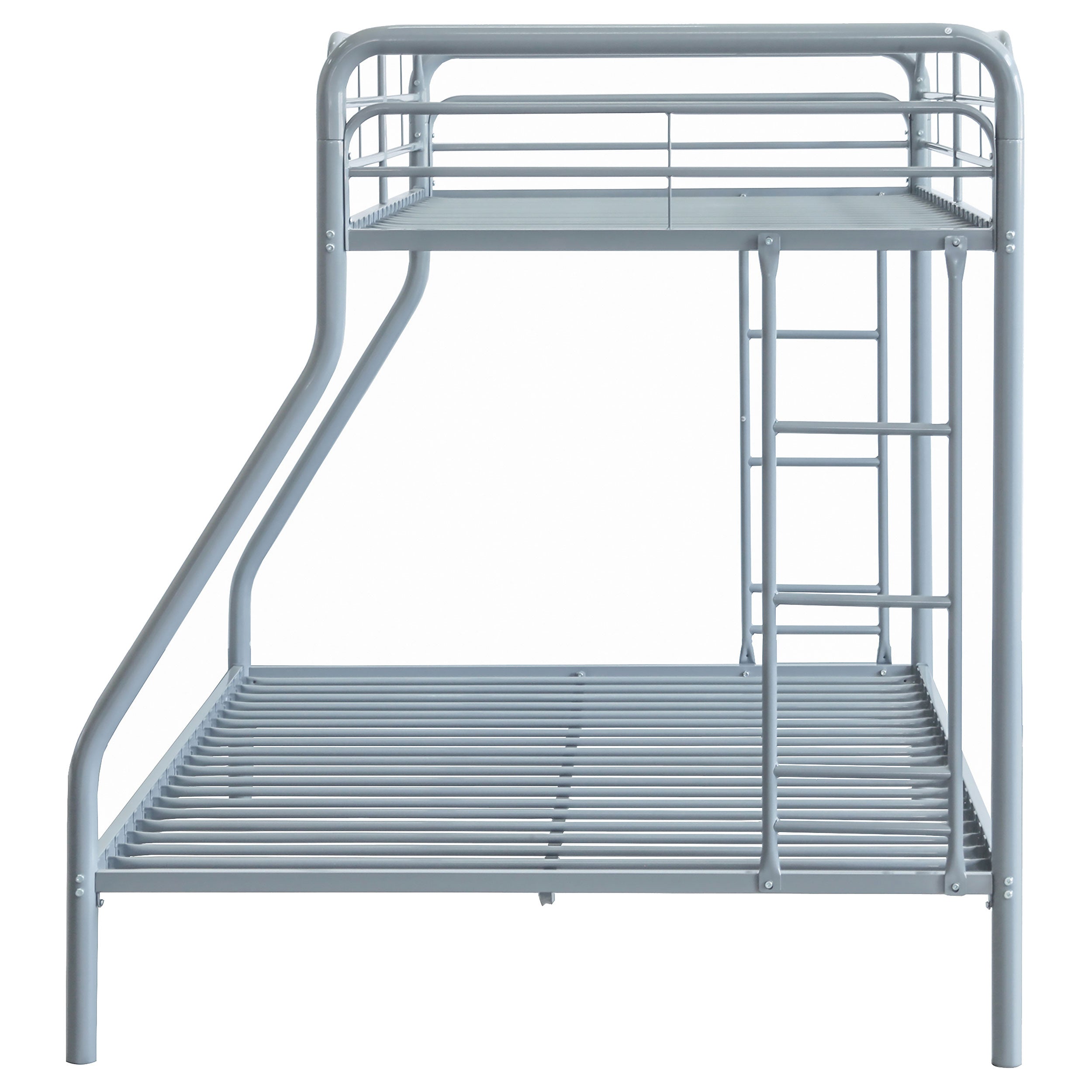 Carson Metal Twin Over Full Bunk Bed Glossy Silver — view 6