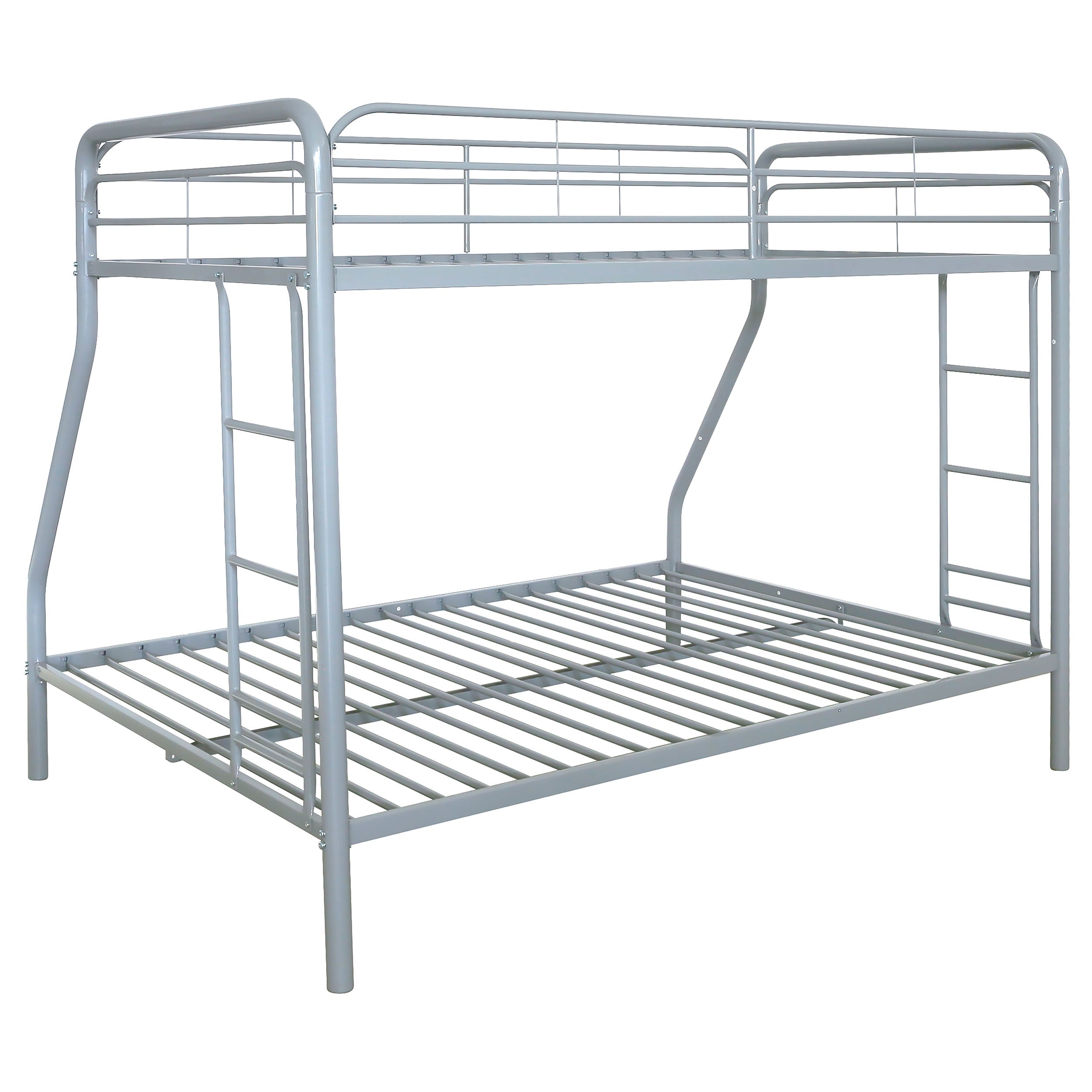 Carson Metal Twin Over Full Bunk Bed Glossy Silver — view 7