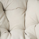 Lenola - Outdoor Patio Wicker Swivel Egg Chair - Brown / Beige