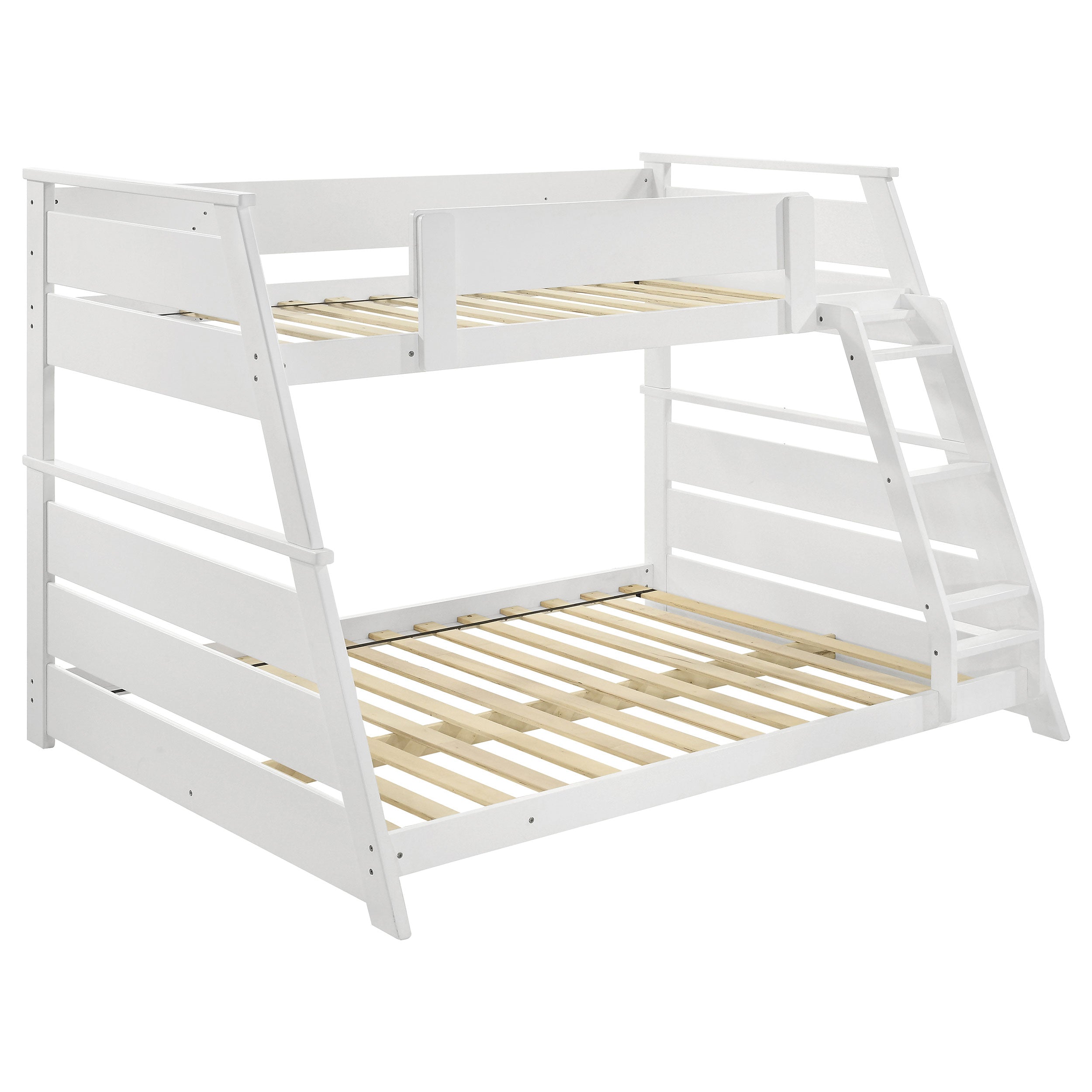 Holden Wood Veneer Twin Over Full Bunk Bed White — view 3