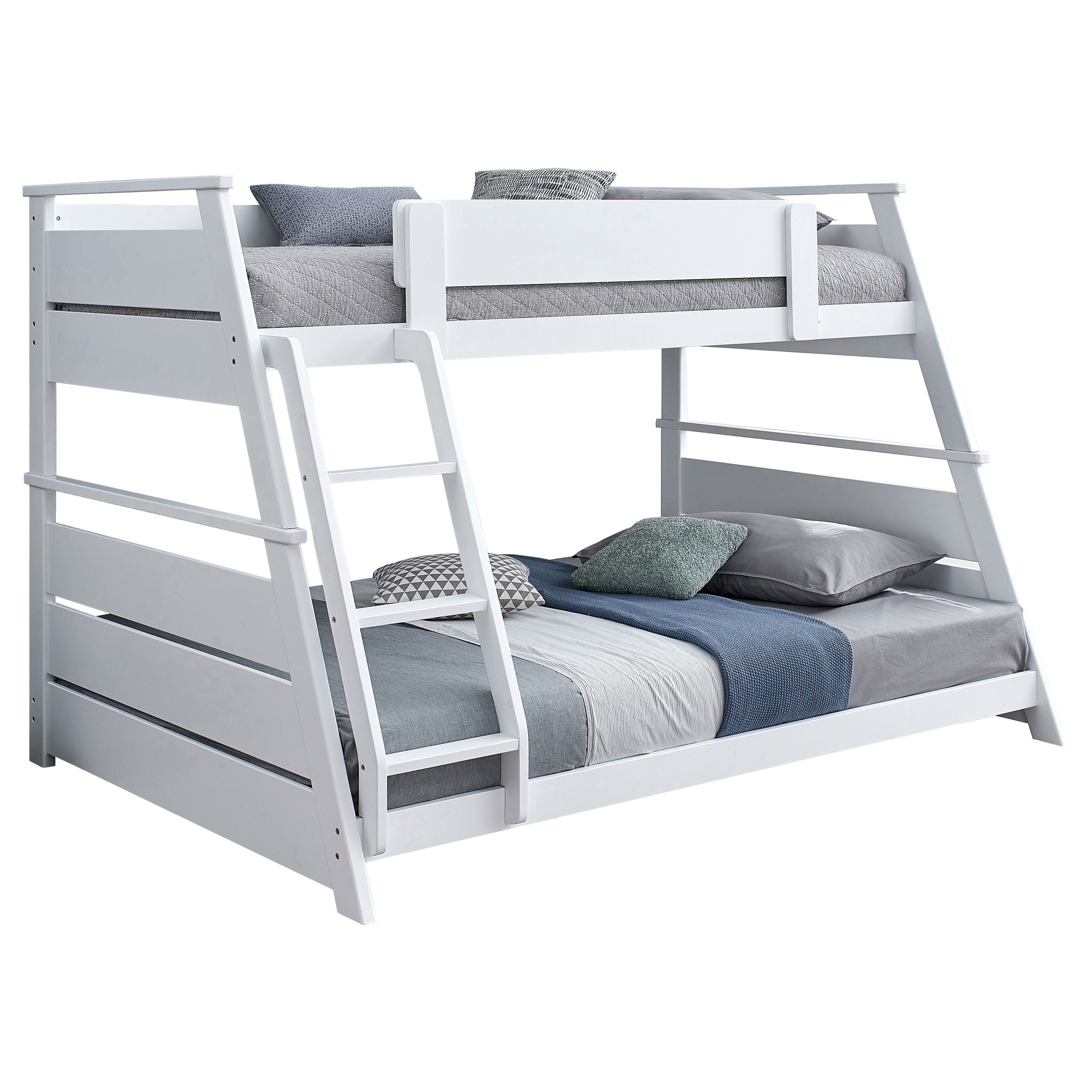 Holden Wood Veneer Twin Over Full Bunk Bed White — view 4