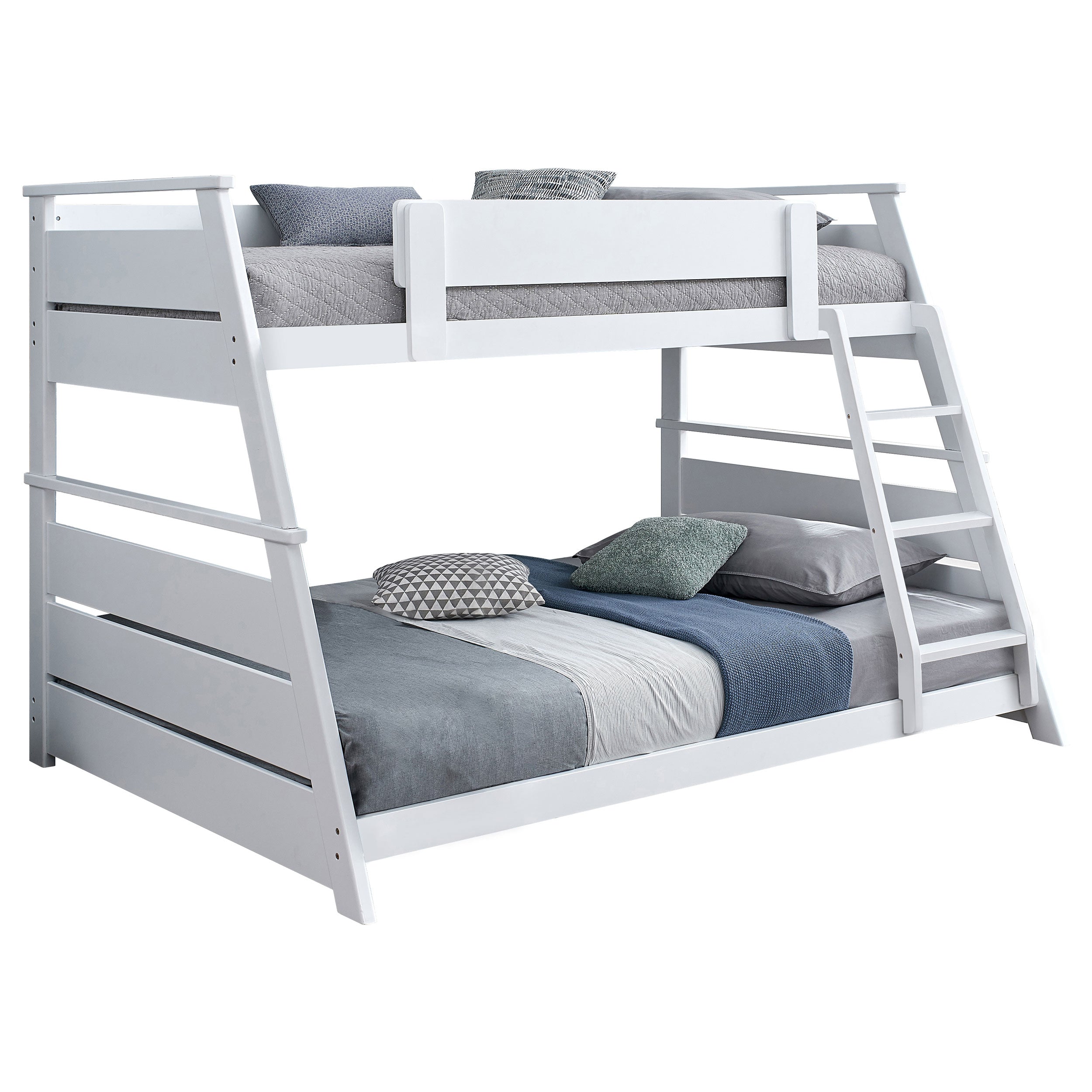 Holden Wood Veneer Twin Over Full Bunk Bed White — view 5