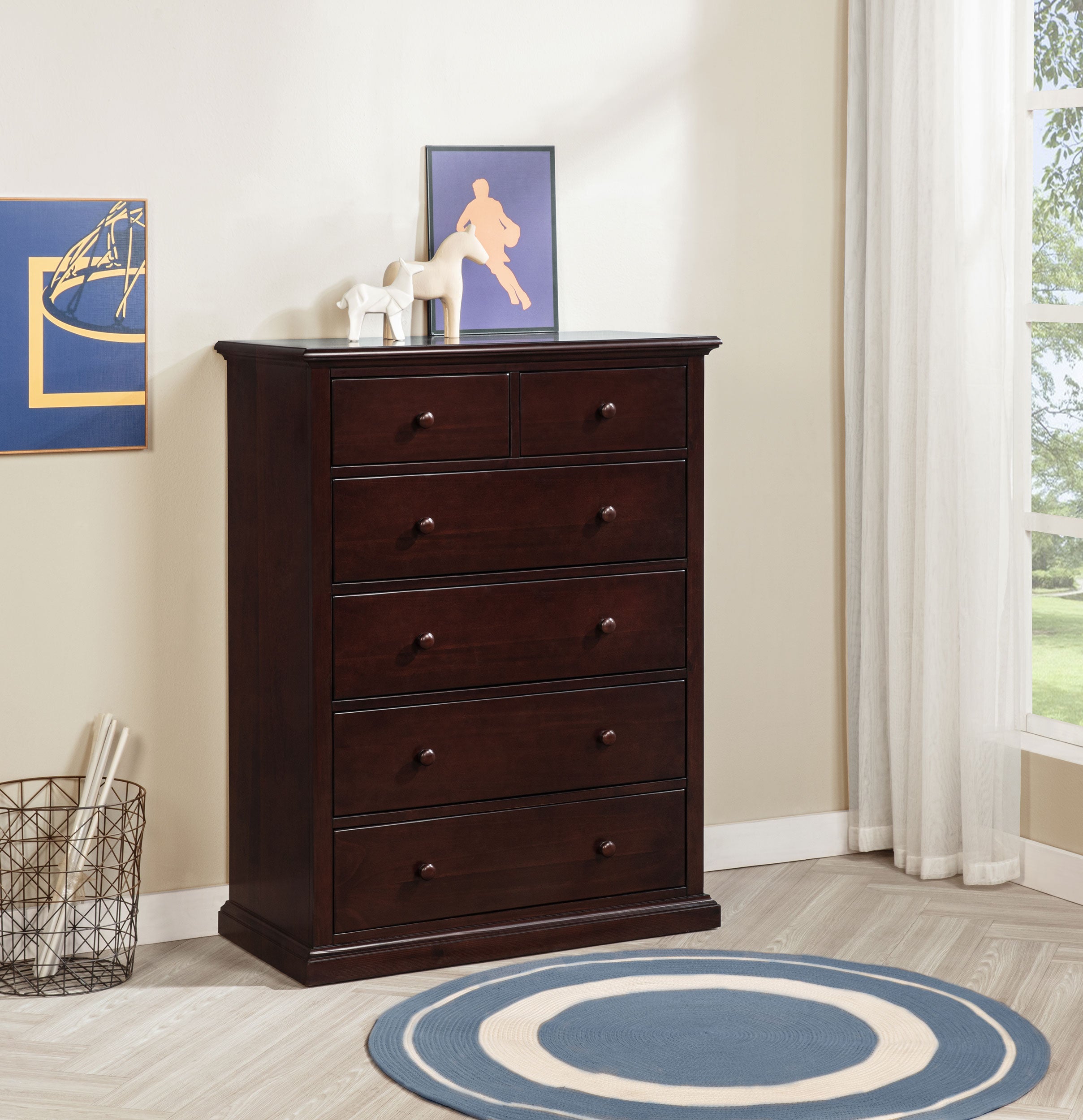 Sumerlin 6-drawer Bedroom Chest of Drawers Cappuccino — view 2