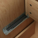 Bathroom Vanity With Ceramic Sink, Fluted Design