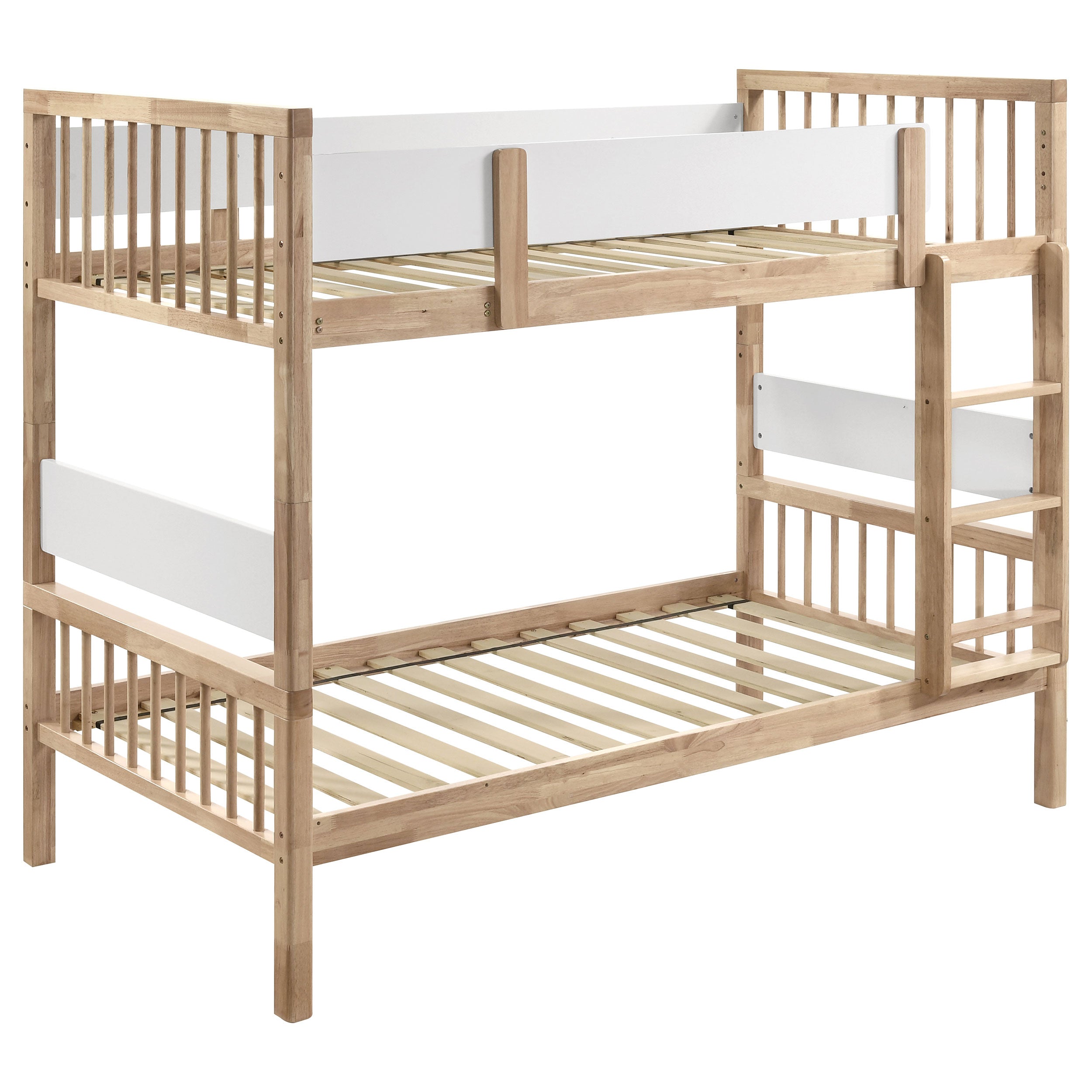 Dakota Wood Twin Over Twin Bunk Bed Natural — view 1